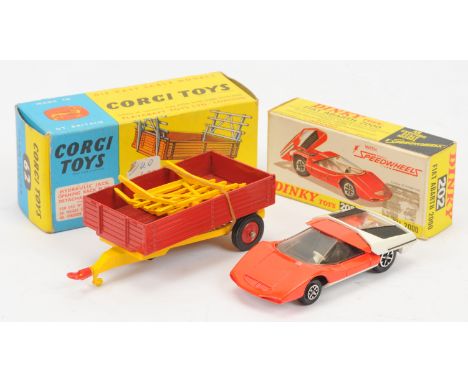 Dinky Toys &amp; Corgi Toys mixed pair comprising of (1) 202 Fiat Abarth 2000 - fluorescent body, white, black including inte