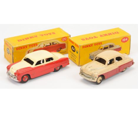 Dinky Toys pair of Cars comprising of (1) 164 Vauxhall Cresta Saloon - two-tone maroon and cream including ridged hubs with b