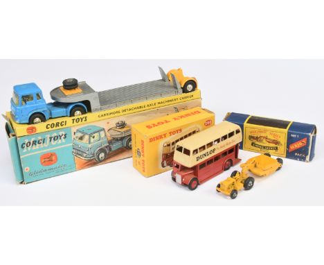 Corgi, Dinky &amp; Matchbox mixed group comprising of (1) 1131 Bedford TK Carrimore With Detachable Trailer - Blue cab, lemon