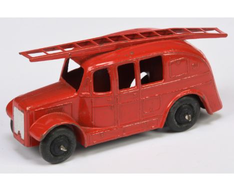 Dinky Toys 25h/250 Streamlined Fire Engine - red, black ridged hubs and smooth tyres. Condition is Good Plus still a nice exa