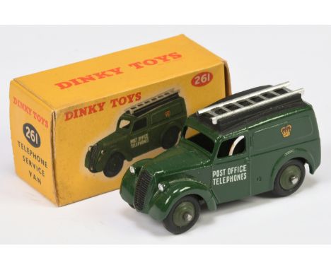 Dinky Toys 261 Morris "Post Office Telephones" Service Van - Green including ridged hubs with black smooth tyres, black roof 