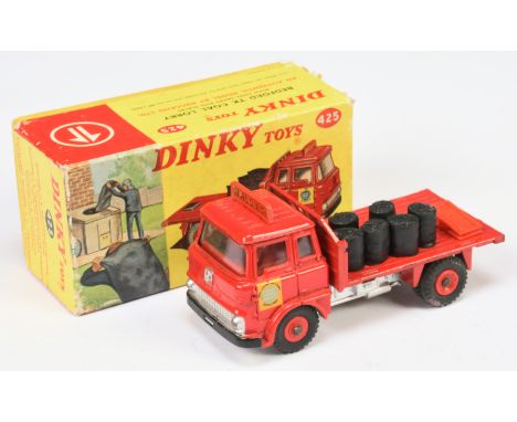 Dinky Toys 425 Bedford TK Coal Truck "Hall &amp; Co Ltd" - Red cab, back and interior (harder variation to find), silver chas