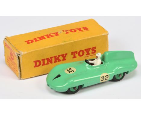 Dinky Toys 236 Connaught Racing Car - light green body with racing number 32 decals, black nose stripe, red interior with whi