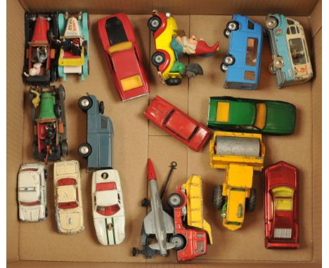 Corgi Toys &amp; Dinky Toys mixed group of Vehicles to include (1) 428 Smith's karrier Ice cream Van "Mister Softee", (2) 108