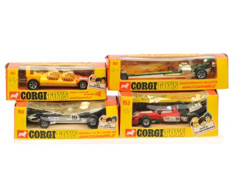 Corgi Toys mixed group of Racing Cars comprising of (1) 150 Surtees - purple, white, race number 16, (2) 153 TS9B Team Surtee