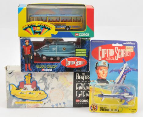 Corgi &amp; Similar Tv &amp; Film/ Music related group to include (1) 05401 Yellow Submarine, (2) CC96301 Captain Scarlet Car