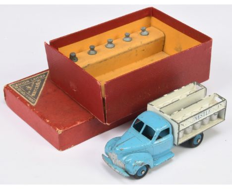 French Dinky Toys 25O Studebaker "Nestle's" Milk Delivery Truck - Light blue cab and chassis, white back with 6 x milk churns