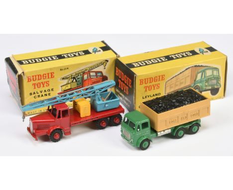 Budgie Toys pair of Commercials comprising of (1) Leyland Hippo Coal Truck and (2) Salvage Crane. Conditions are Excellent to