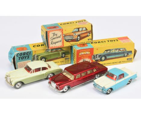 Corgi Toys mixed group of Vehicles comprising of (1) &nbsp;247 Mercedes 600 Pullman - Maroon body, ivory interior, chrome tri