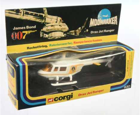 Corgi Toys 930 "James Bond" - Drax Helicopter taken from the film "Moonraker" - white including rear rotor, yellow including 