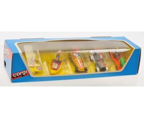 Corgi Juniors 3115 Cartoon Characters Set comprising of Olive Oyl, Popeye, Woody Woodpecker, Tom and Jerry. Condition is Near