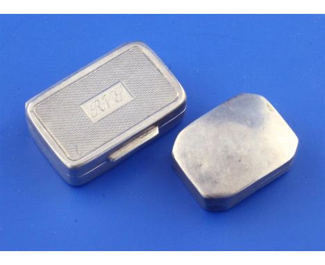 A George III silver rectangular vinaigrette by Cocks & Bettridge, with canted corners, Birmingham, 1807, 1.25in, together wit