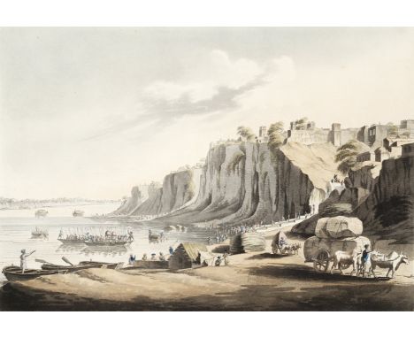 After Sir Thomas Anburey (British, late 18th/early 19th Century)'View of Kalpy on the Jumna'; and 6 other views of India by A