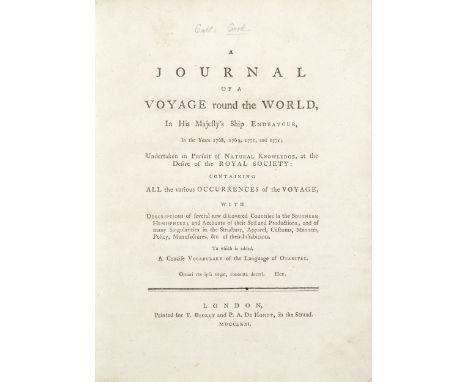 COOK (JAMES)[MAGRA (JAMES)] A Journal of a Voyage Round the World, in His Majesty's Ship Endeavour, in the Years 1768, 1769, 