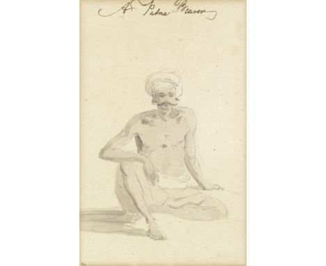 Thomas Daniell, RA (British, 1749-1840)'A Patna Bearer' inscribed with title (upper centre), numbered '46' (lower left)pencil