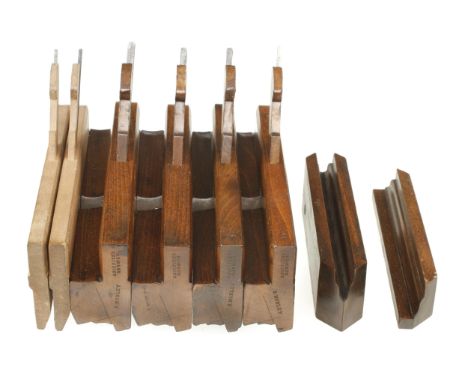 Pairs of No 3 H&amp;R planes, lambstongue and ovolo sash planes and two templates all by GRIFFITHS G 