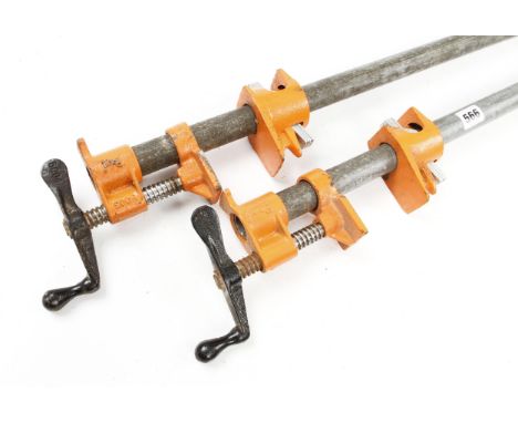 A pair of PONY sash cramps on steel pipe G 