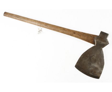 A ships carpenter's broad axe by WATTS New York with 6 1/2" edge G+ 