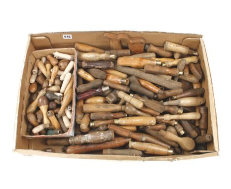 A large quantity of used files and chisel handles G 