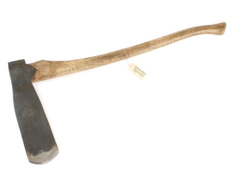 A 14" Welsh miner's long axe by SKINNER &amp; JOHNSON with 4" curved edge G++ 