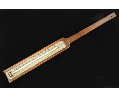 A rare brass thermometer 100 to 220 degrees by DRING &amp; FAGE London set in 31" handle G+ 