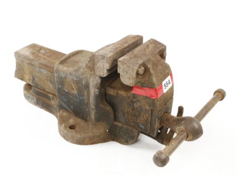 A RECORD No 84 engineer's quick release vice, some light rust G 
