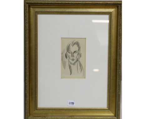 JOHN DUNCAN FERGUSON
Portrait of Meg,
Pencil, 17cm x 10cm