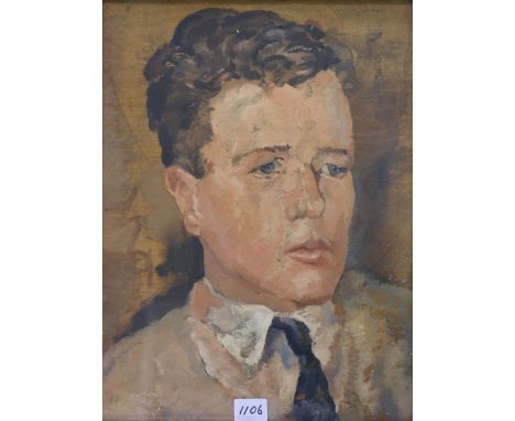 BRITISH SCHOOL
Portrait of a Young Man
Oil on board, 41cm x 31cm
