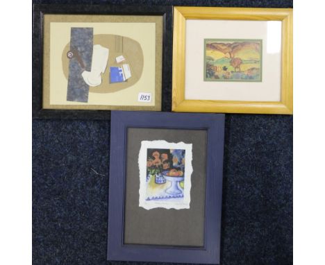 Wendy Travis, After Hunter, limited edition print, signed and numbered 8/80; After Picasso, 'Recollage' , and a print (3)