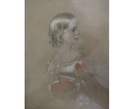 JAMES N SWINTON
Portrait of a girl, half length
Signed and dated 1837, chalk and pencil, 63cm x 48cm
