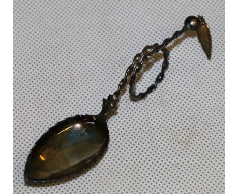 Norwegian silver caddy spoon