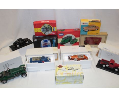 Various mint and boxed Corgi diecast vehicles including Ford Consul saloon, Dennis fire engine, British Road Services van set