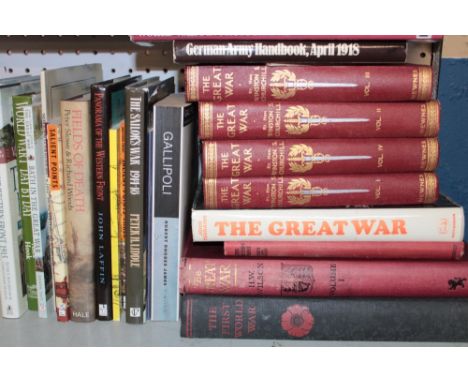 Various First War related volumes including The German Army Handbook April 1918, The Irish Guards in the Great War, The Weste