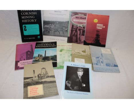 Various Cornish mining related volumes including essays in Cornish Mining History, Cornwall's Engine Houses, East Wheal Rose 