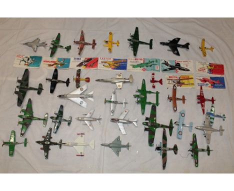 A collection of over 30 various scale-built model aircraft including Airfix and others