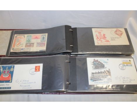 Two albums containing a collection of approximately 140 various postal covers and first day cover 1940's onwards including Tr