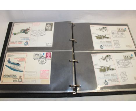 An album containing a selection of approximately 60 various RAF first day covers, mainly 1970's