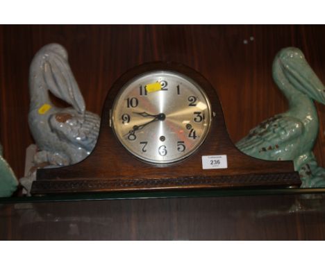 A VINTAGE NAPOLEON HAT MANTLE CLOCK