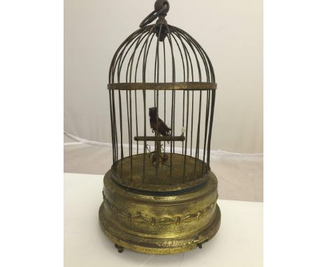 A c1910 automaton bird cage