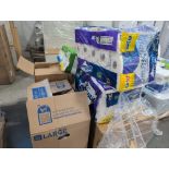 Bath tissue, Paper towels, igloo cooler, storage totes sterilite