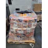 Pallet of Paper towels and storage totes
