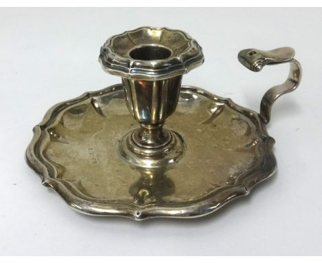 A George III silver chamber stick, Sheffield circa 1824..