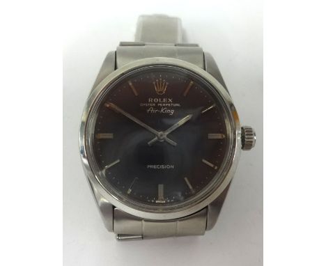 Rolex, a gents stainless steel Air King, Precision wristwatch, with papers, (light weight).