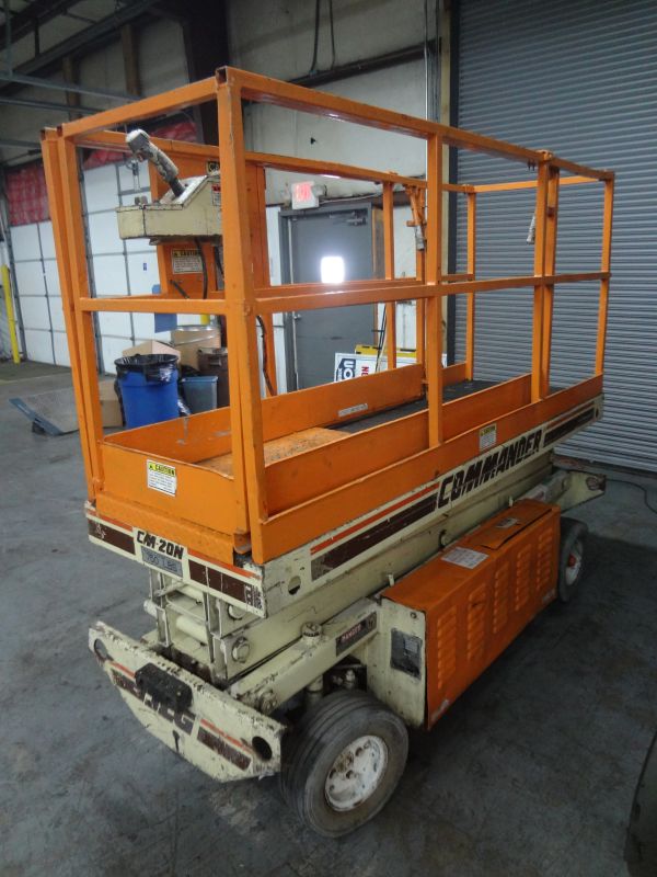 JLG MODEL CM20N ELECTRIC SCISSOR LIFT; S/N 0208803438, 20' LIFT HEIGHT
