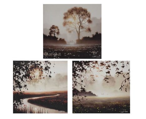 John Waterhouse - Three limited edition signed prints - 'Scarlet Dawn' (67/195), 'Buttercup Walk' (92/195), 'Field of Play' (