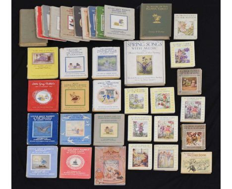 Collection of children's books from Cicely Mary Barker's 'Flower Fairies' books and from Alison Uttley's 'Little Grey Rabbit'