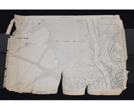 Quantity of approximately seventy early to mid 20th century ordnance survey maps of Gloucestershire, all unframed (70)