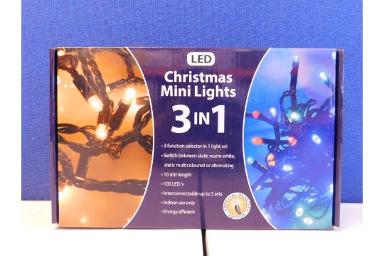 Lights twinkle 1 BOX OF 3 IN 1 LED MINI CHRISTMAS TREE LIGHTS RRP £49.99