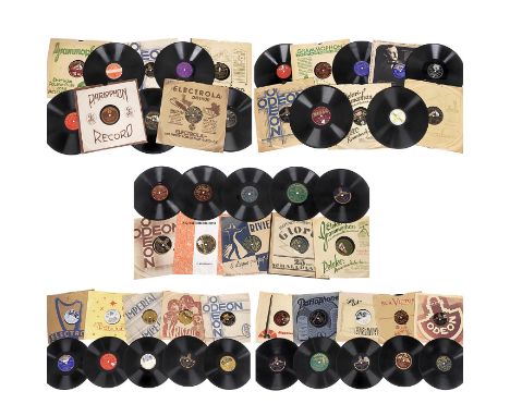 Große Sammlung Schellackplatten, um 1920-55  1) 38 Schellackplatten vom Schuricke-Terzett und 28 Schellackplatten mit Rudi Sc