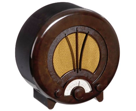 Radioempfänger Round Ekco AD75, 1940  Ekco, E.K. Cole Ltd., Southend-on-Sea, England. 4 Röhren, Langwelle und Mittelwelle, Al